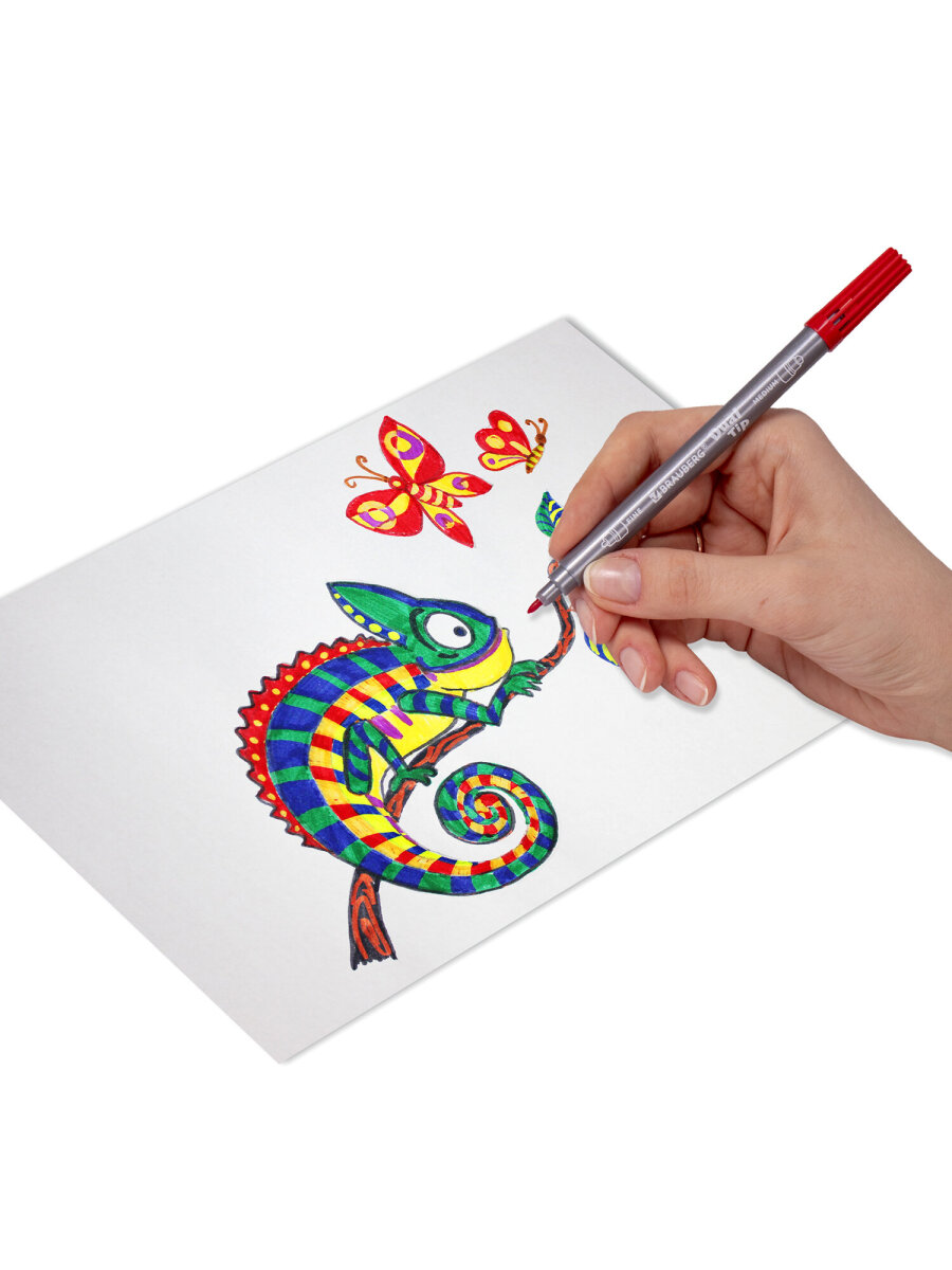 Фломастеры Brauberg двусторонние 10 цв. - фото 12