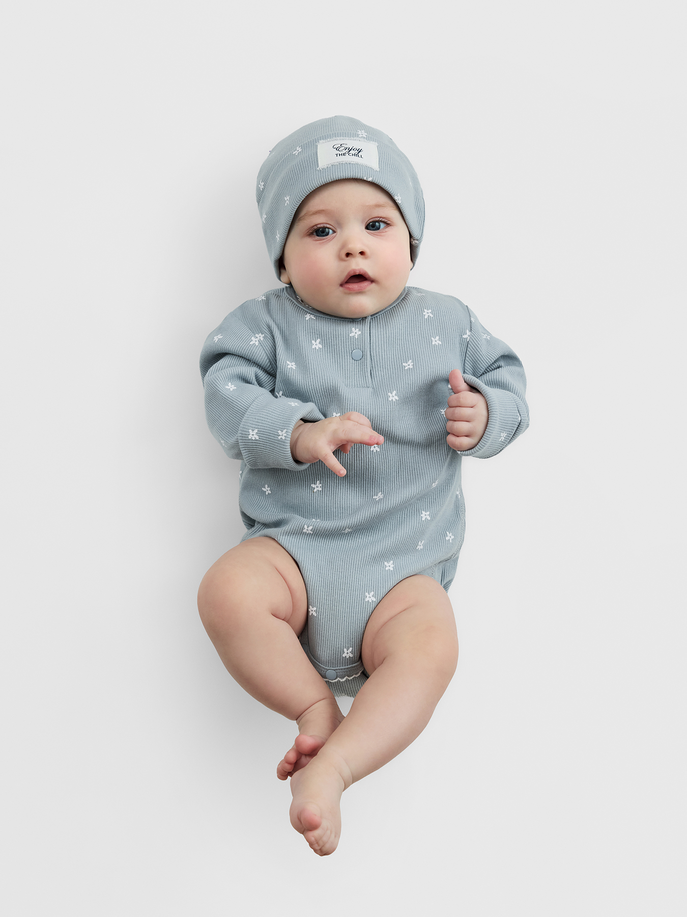 Шапочка 2 шт Happy Baby 90148-0_white&blue - фото 2