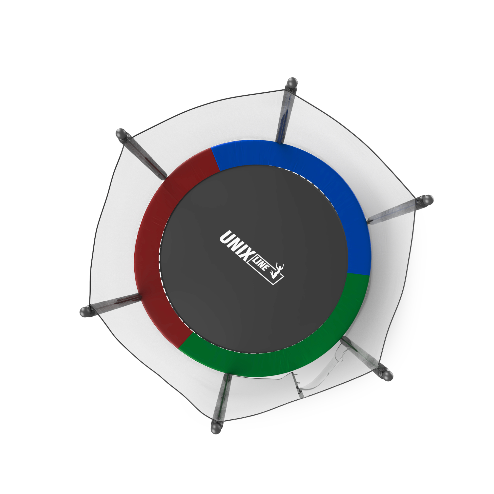 Батут каркасный Simple 8 ft UNIX line Color с внешней защитной сеткой общий диаметр 244 см до 140 кг - фото 16