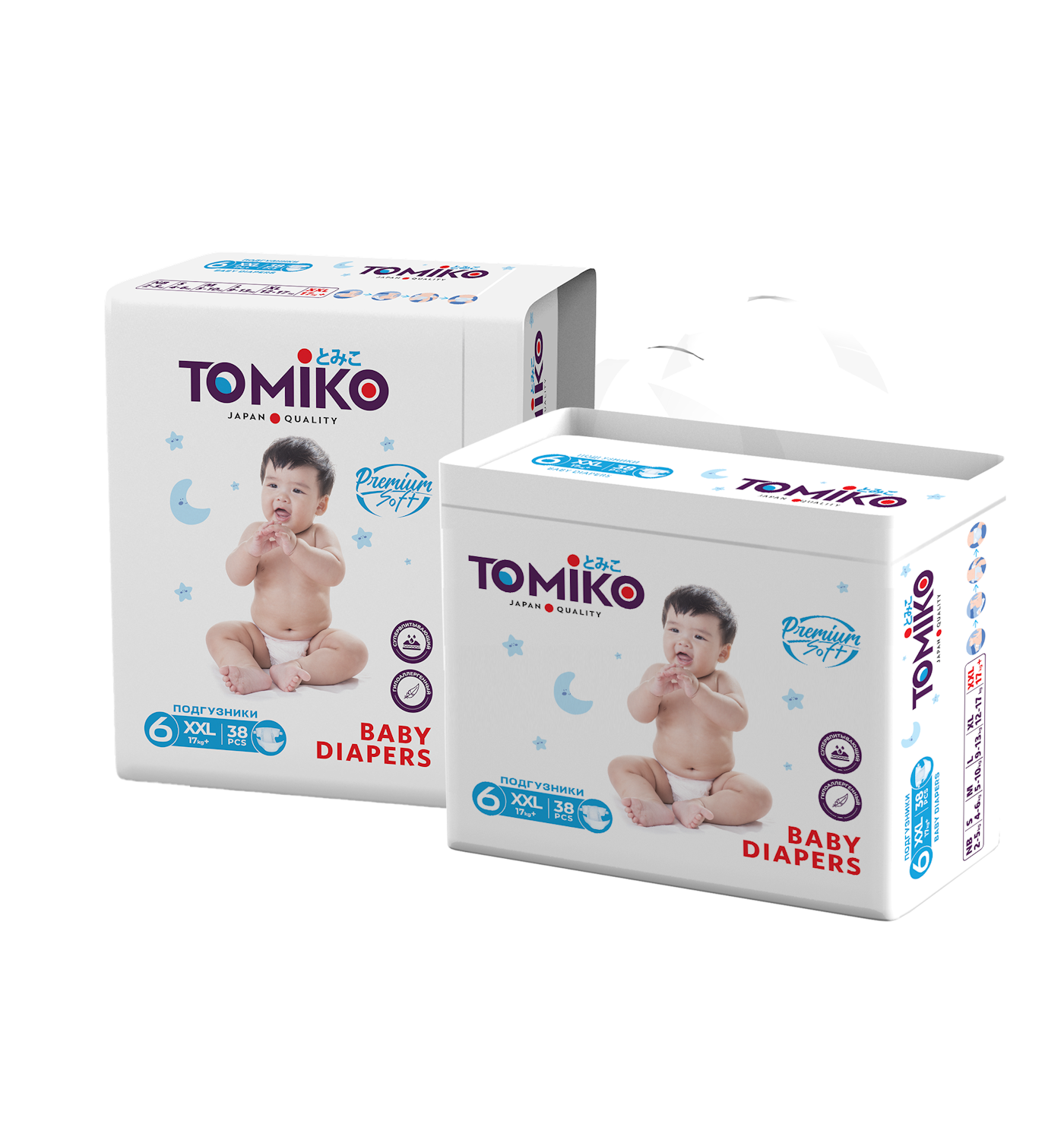 Подгузники Tomiko XXL (17+кг) 38 шт. - фото 3