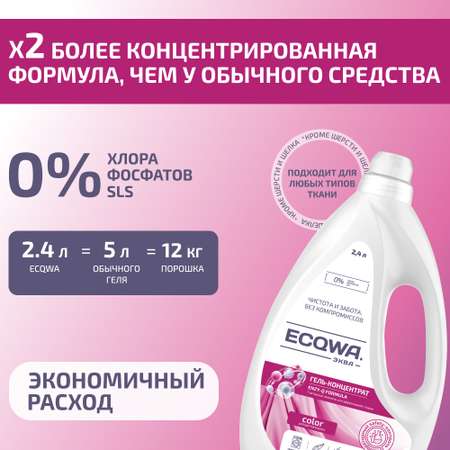 ЭКВА Гель-концентрат ECQWA для стирки color 2,4л