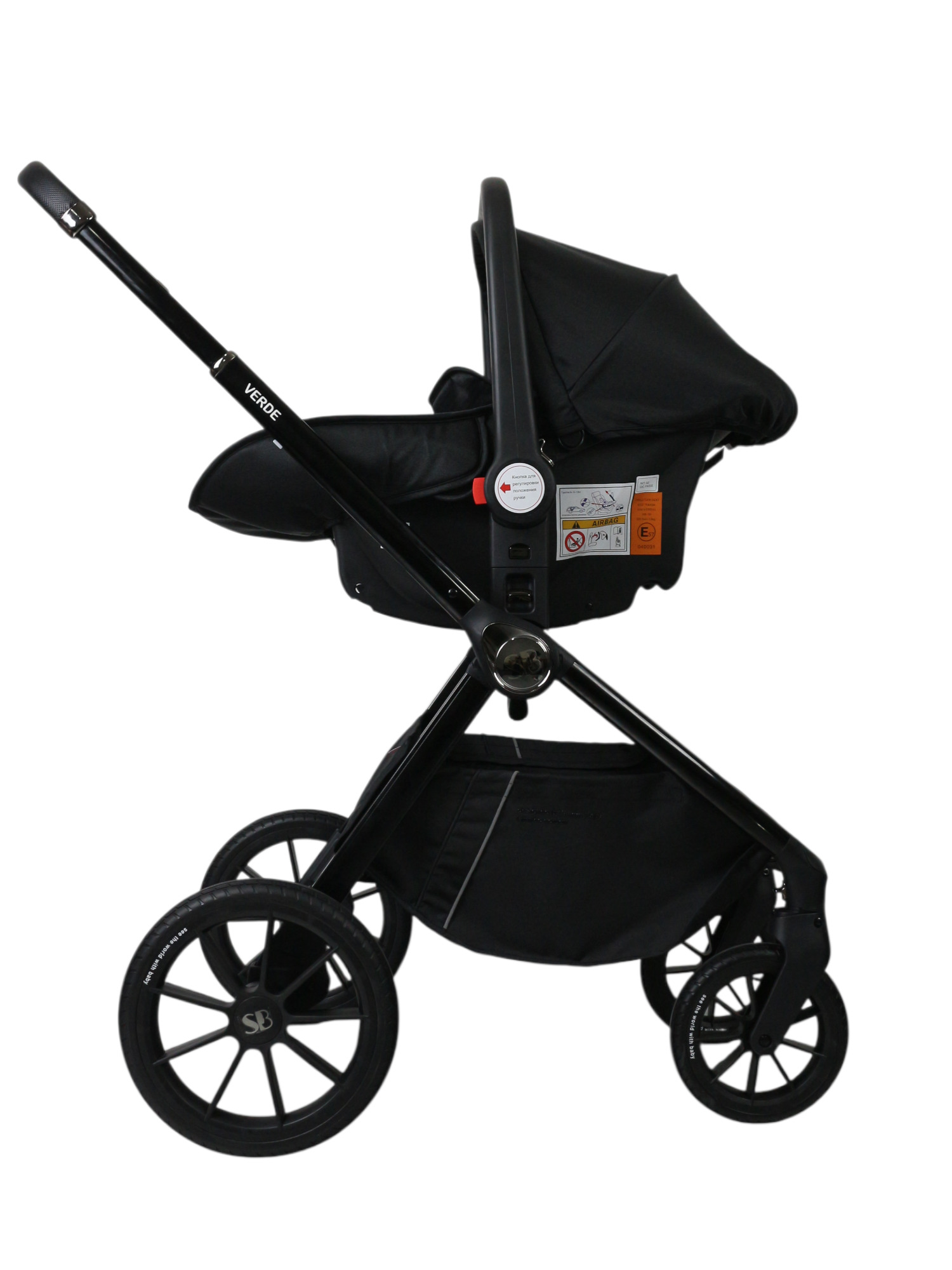 Коляска 3в1 Sweet Baby Verde Black (Black Glossy) черный - фото 4