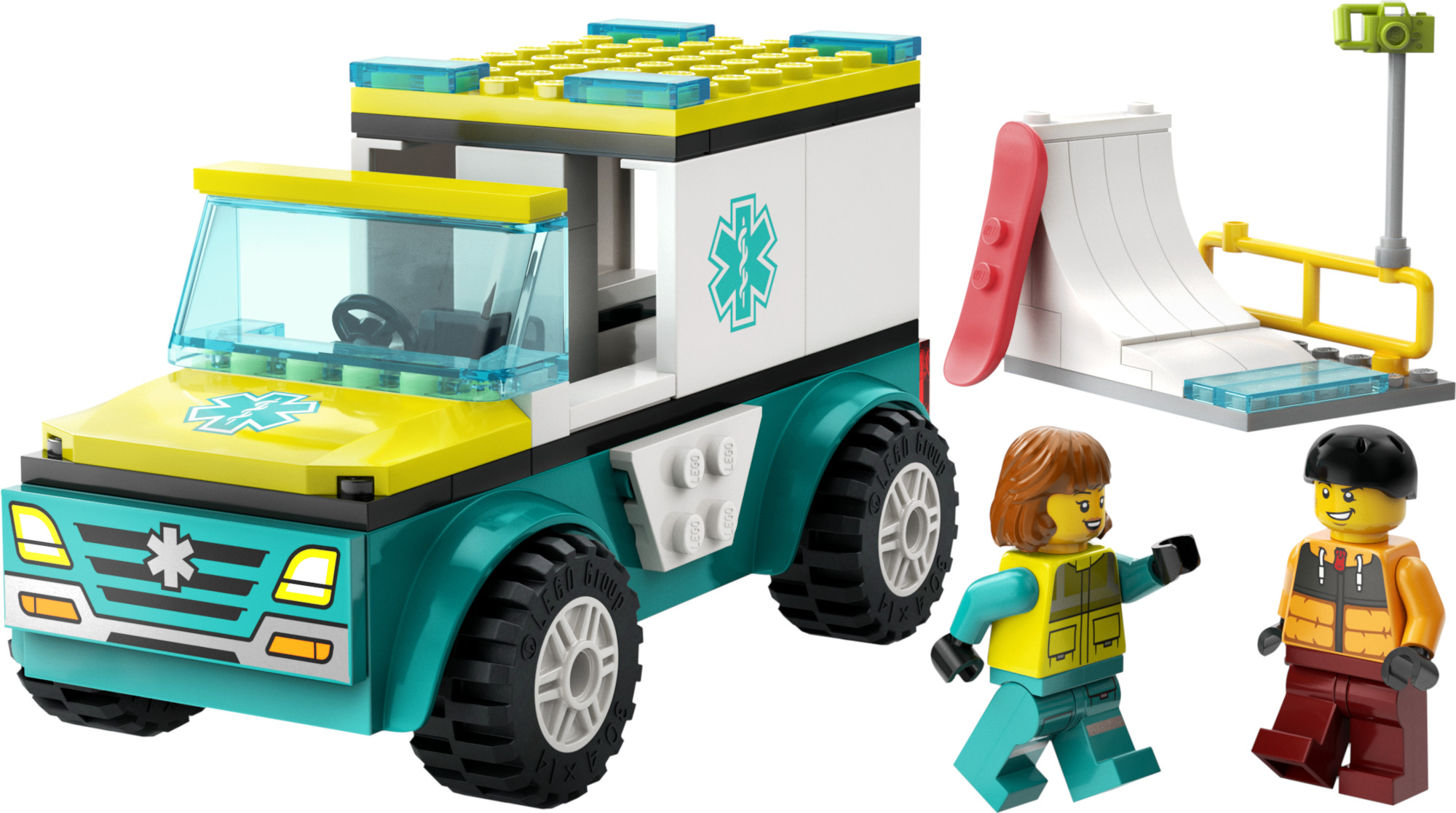 Конструктор LEGO City Скорая помощь и сноубордист 79 дет. - фото 2