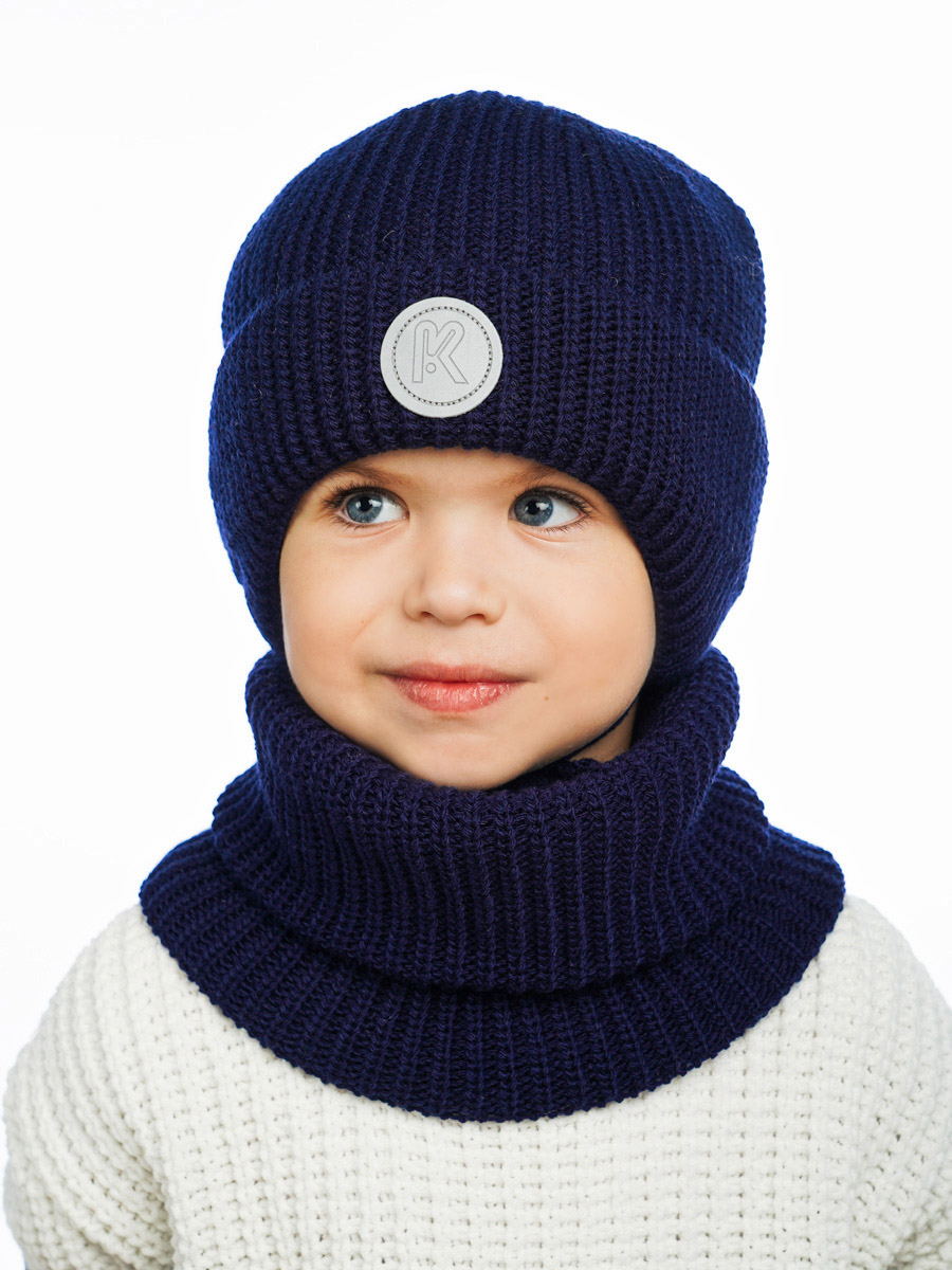 Шапка и снуд ПриКиндер U-W_221229 Цвет: Синий - фото 1