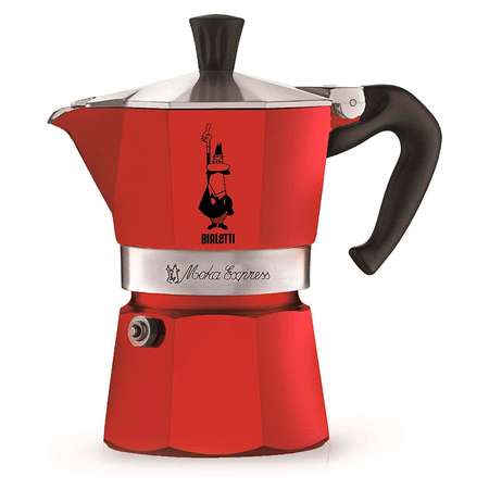 Гейзерная кофеварка BIALETTI Moka Express Красная 3 порции