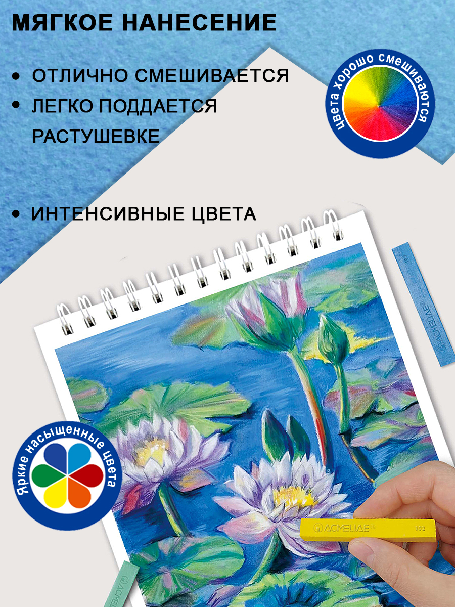 Пастель сухая ACMELIAE 72 шт. - фото 2