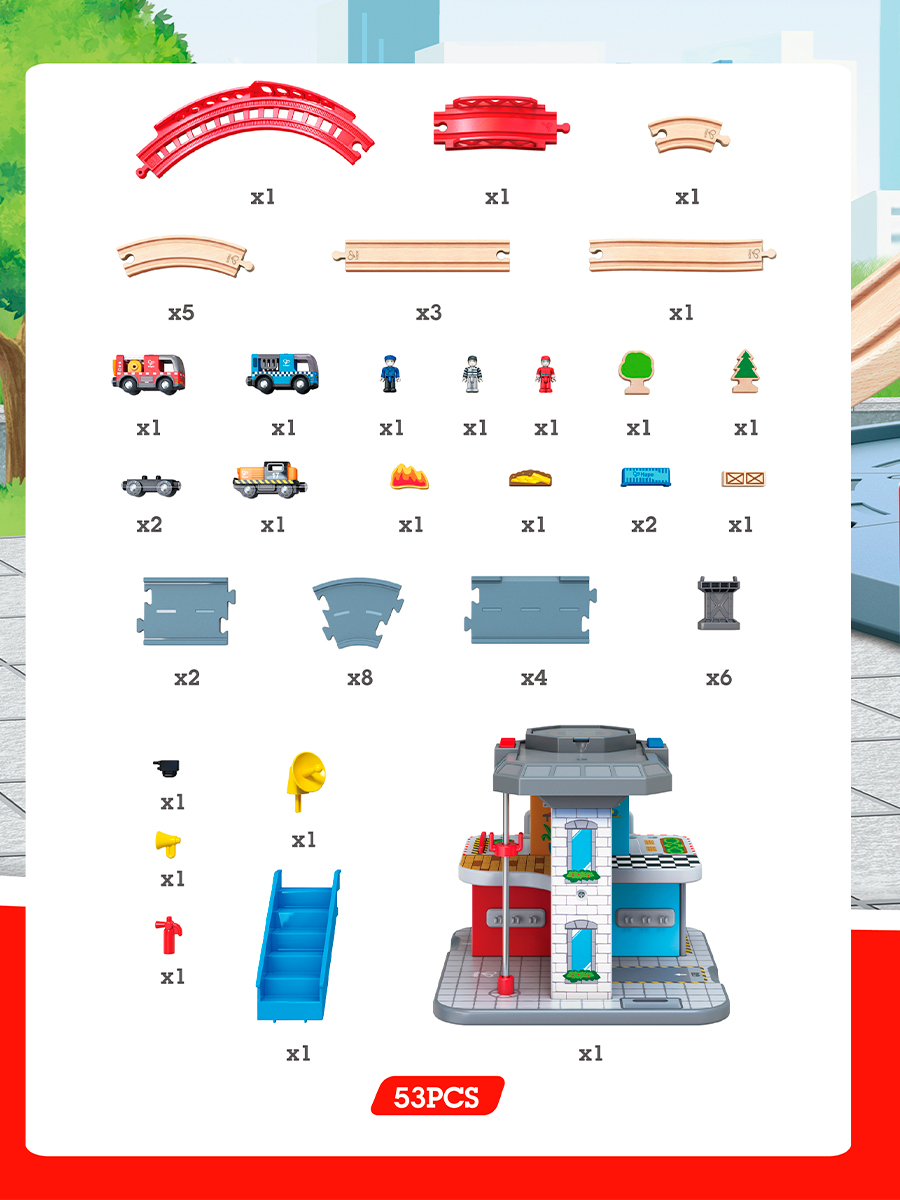 Набор железнодорожный Hape E3736_HP - фото 13