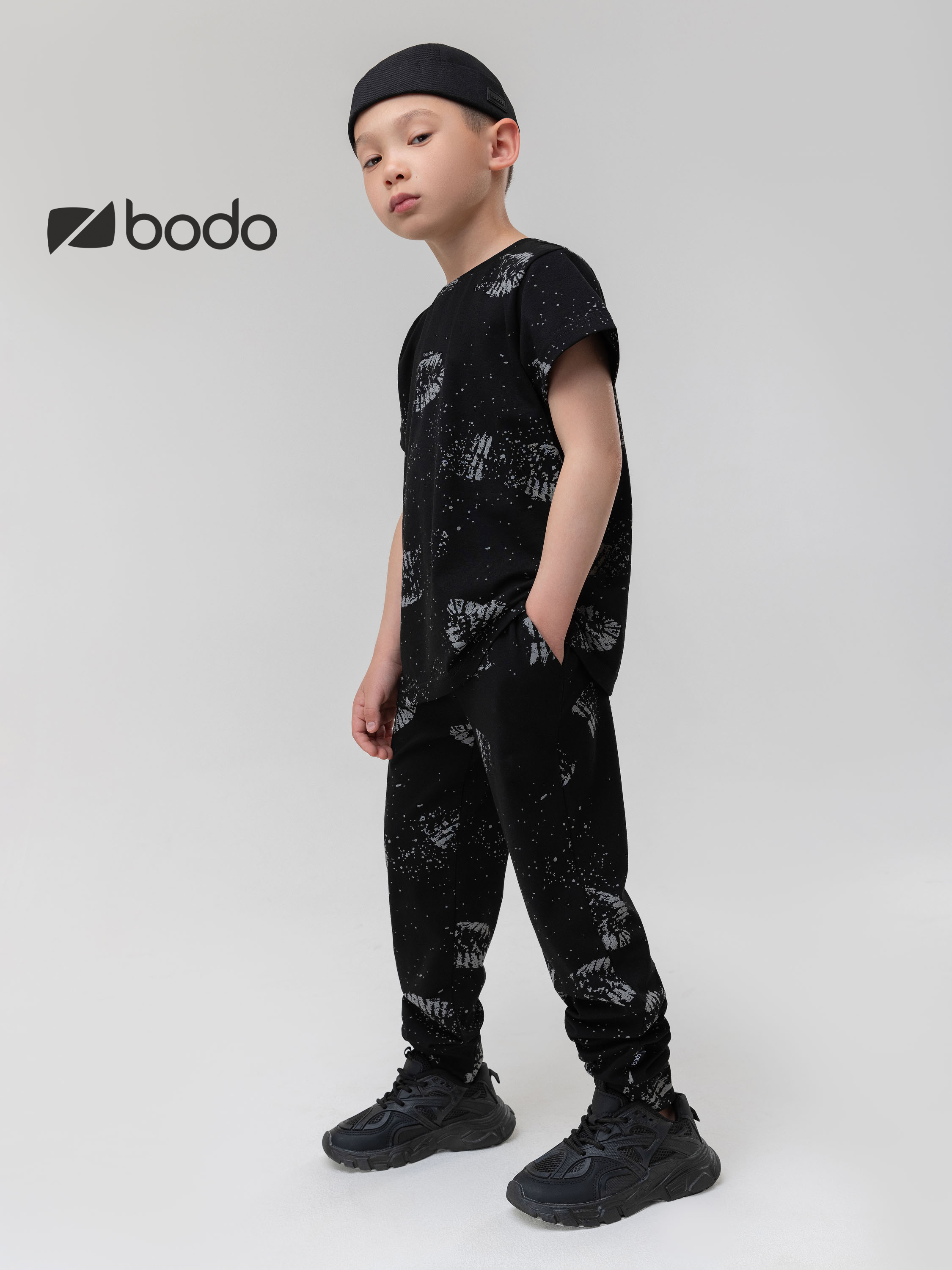 Костюм Bodo 11-360МU_черный (светло-серый) - фото 2