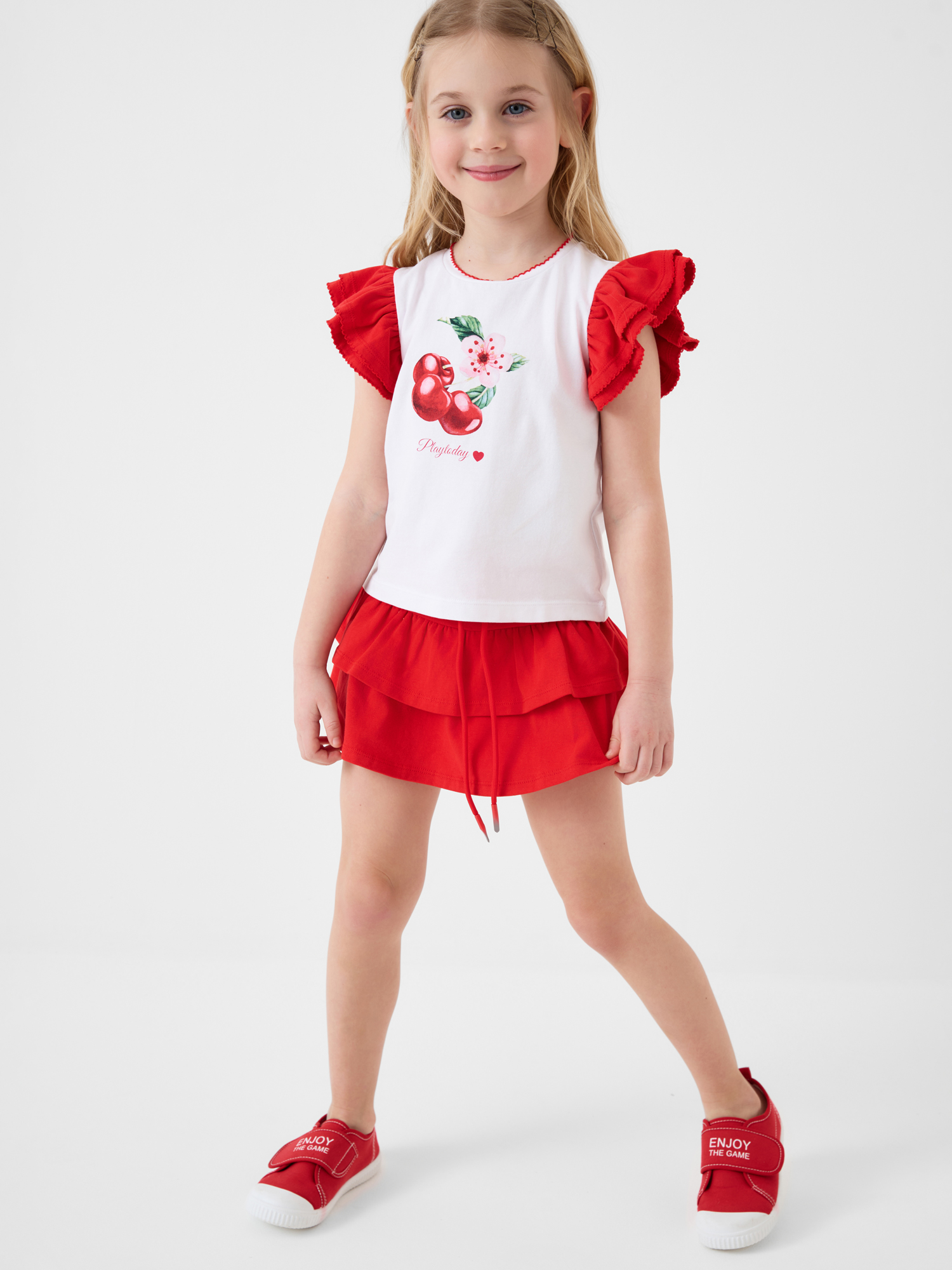 Футболка и юбка-шорты PlayToday 12622119 - фото 1