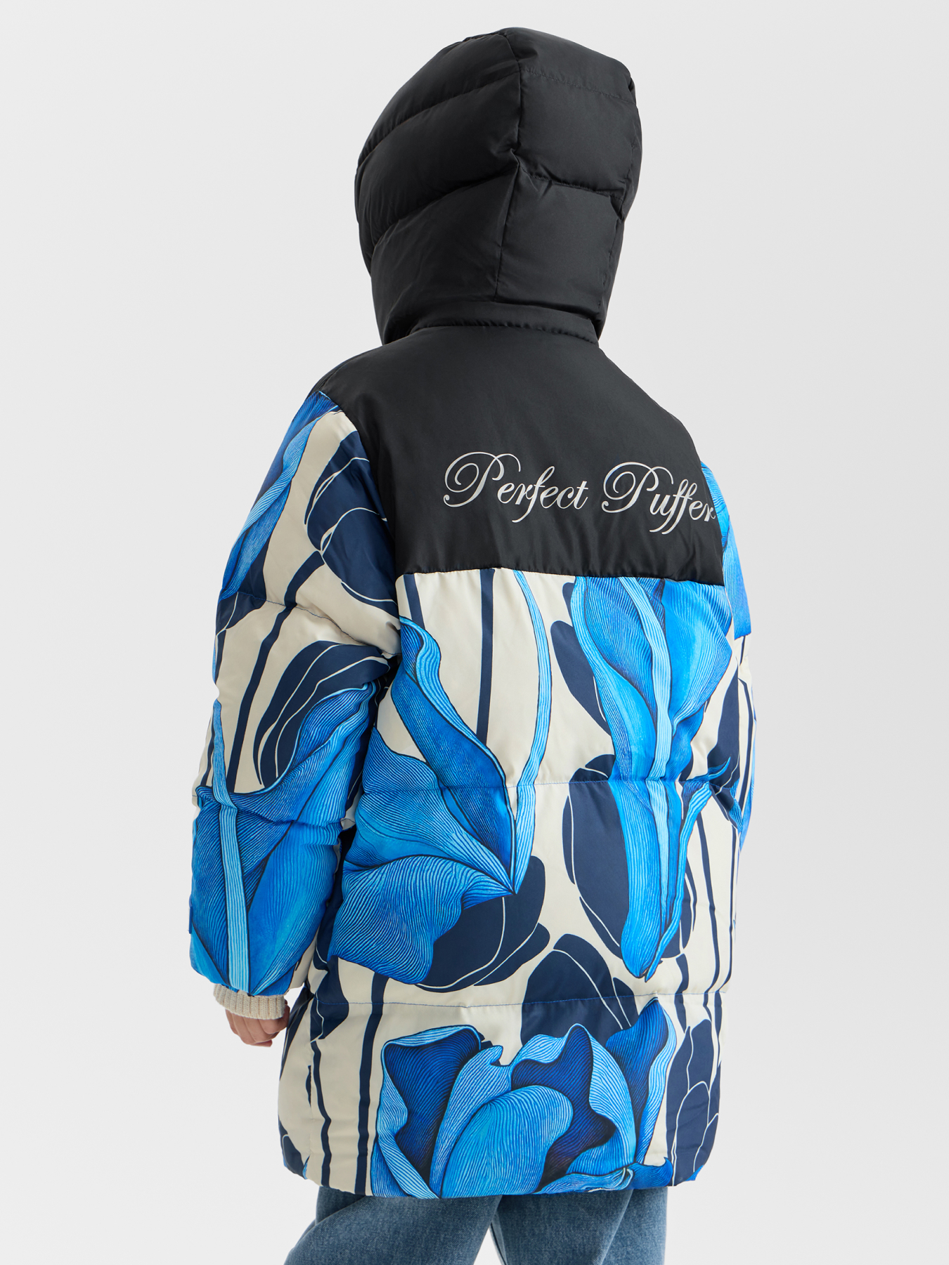 Пуховик Happy Baby 89139_blue(flowers) - фото 2