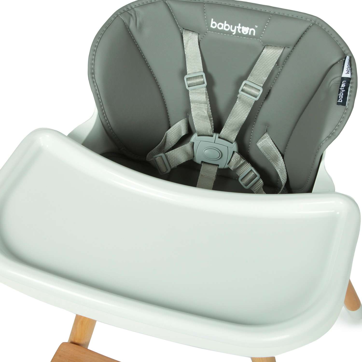 Стульчик для кормления Babyton Woody Grey трансформер - фото 9