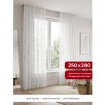 Штора тюлевая GARDEN Вуаль печать 250x280 см цвет белый