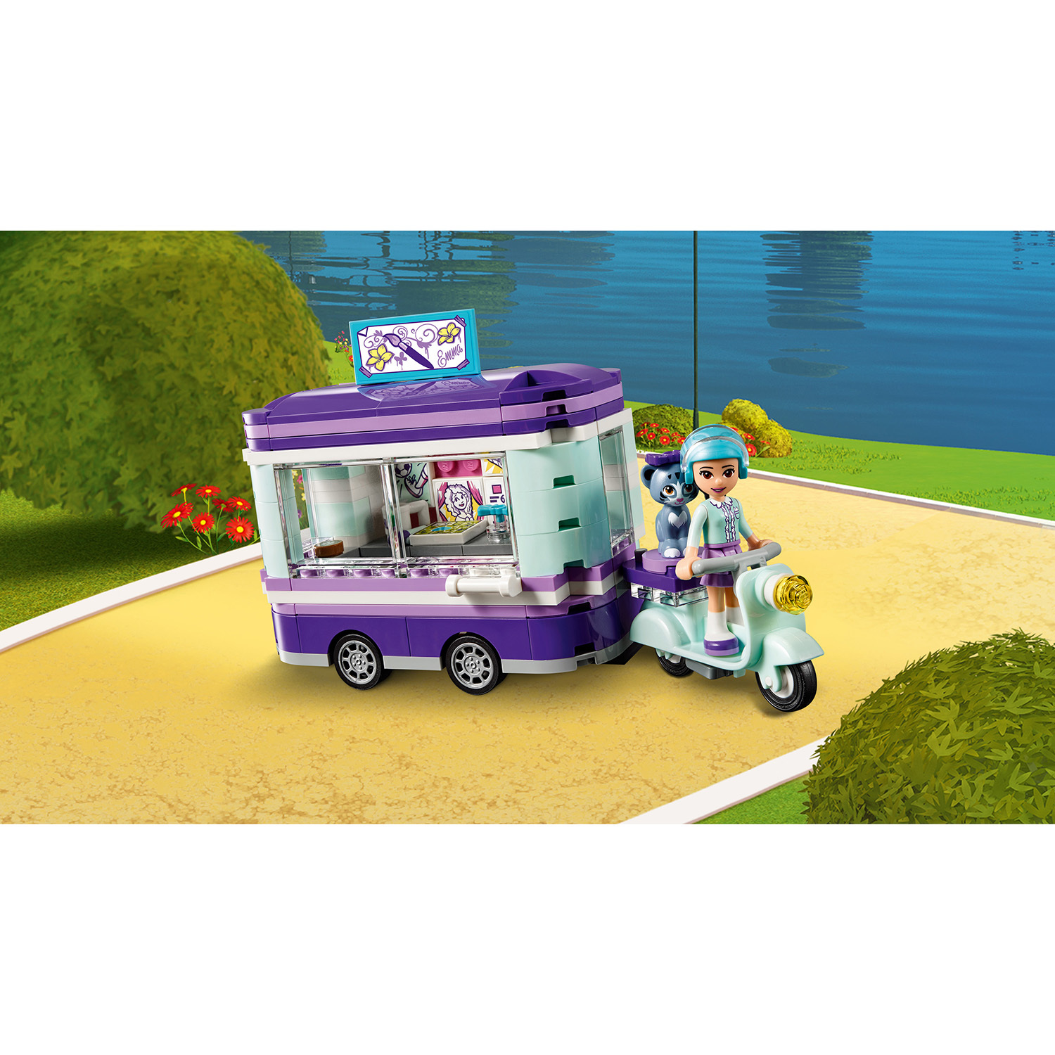 Конструктор LEGO Friends Передвижная мастерская Эммы блочный - фото 6