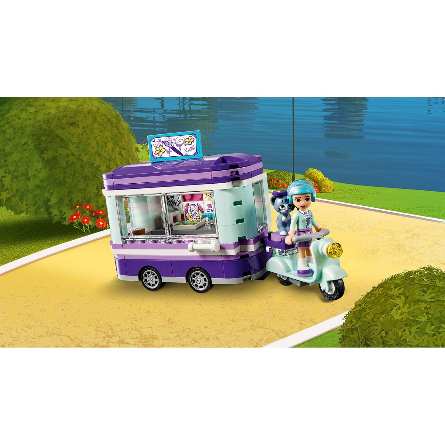 Конструктор LEGO Friends Передвижная мастерская Эммы блочный - фото 6