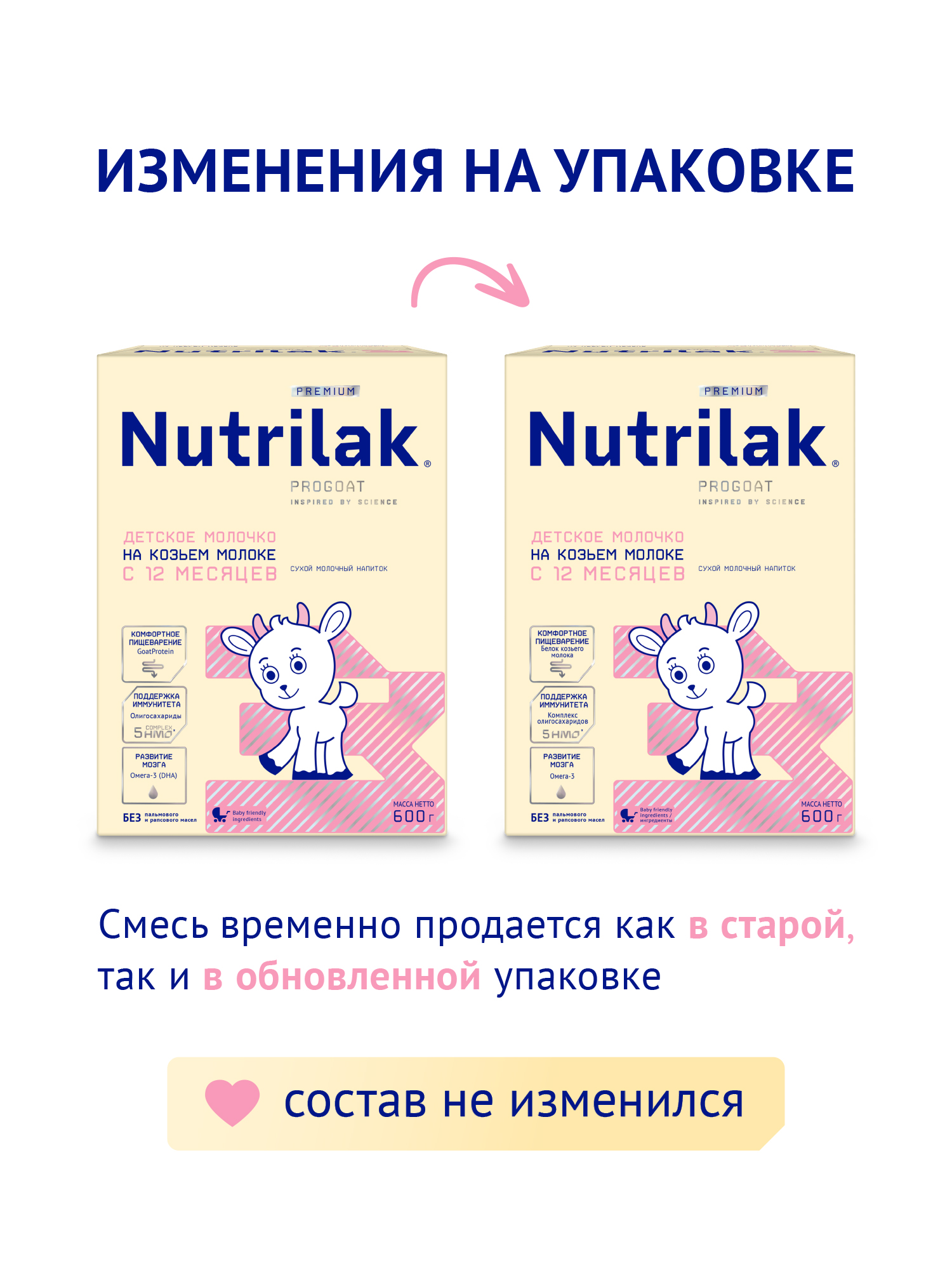 Молочко детское сухое Нутрилак (Nutrilak) 3 Premium на козьем молоке 600г - фото 2