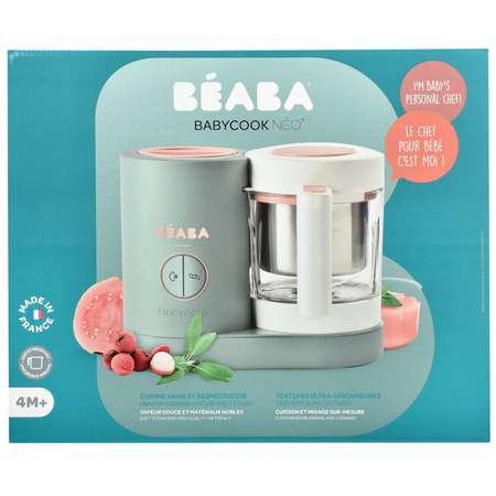 Пароварка-блендер BEABA Babycook Neo со стеклянной чашей Эвкалиптовый