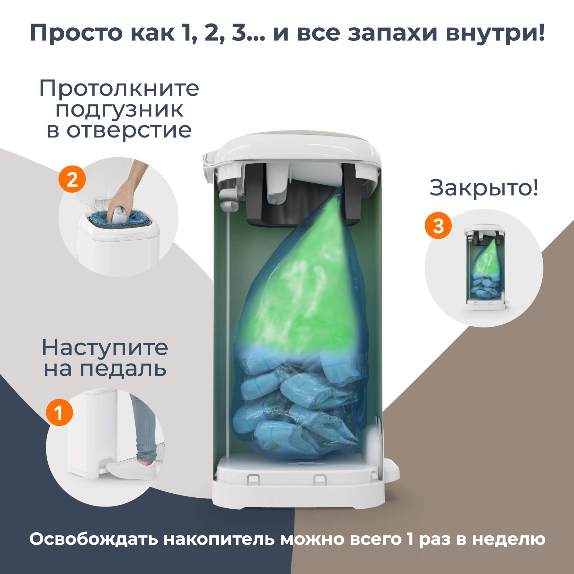Сменная кассета Diaper Genie для использованных подгузников - фото 6