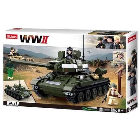 Конструктор SLUBAN Танк 2в1 сборная игровая модель
