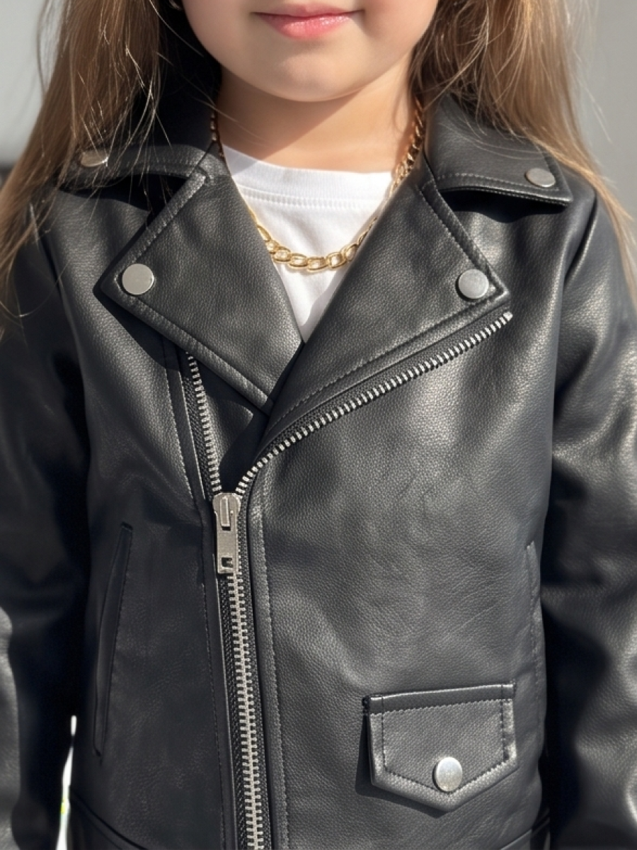 Куртка кожаная Artcher kids Jacket0005blackNEW - фото 9