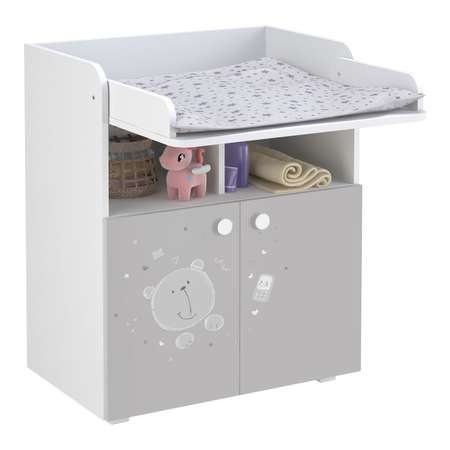 Комод Polini kids French 1270 Teddy Белый-Серый