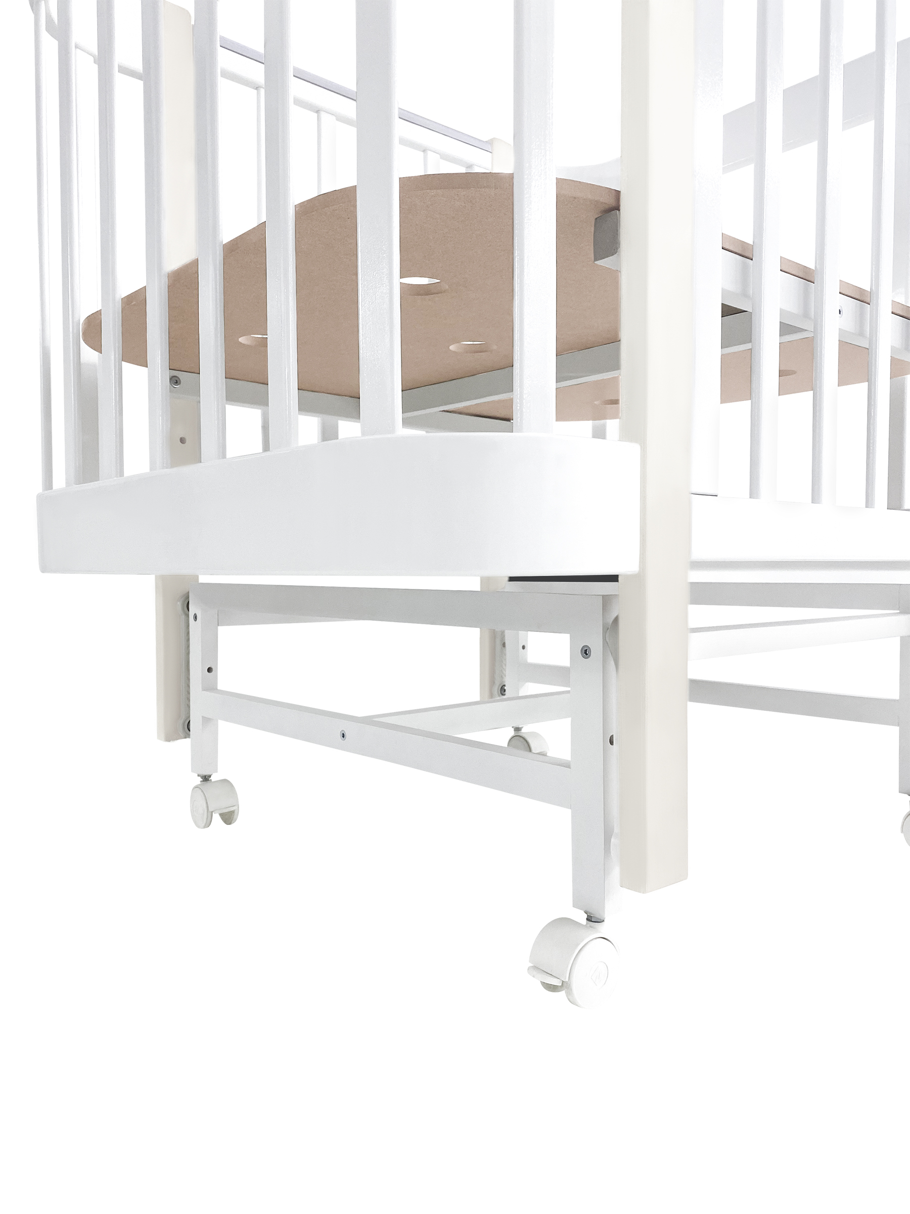 Детская кроватка Ingo Italiano Baby IN-06 4 в 1 белый кашемир, продольный маятник - фото 12