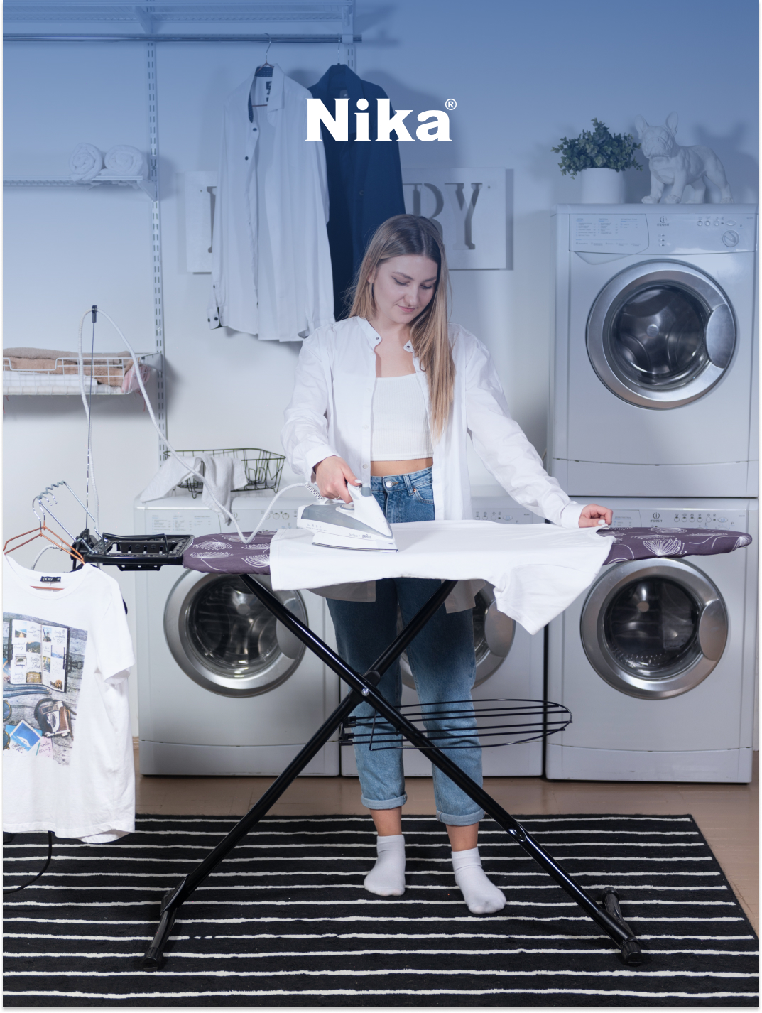 Гладильная доска InHome металлическая с розеткой Nika НГ/2 - фото 9