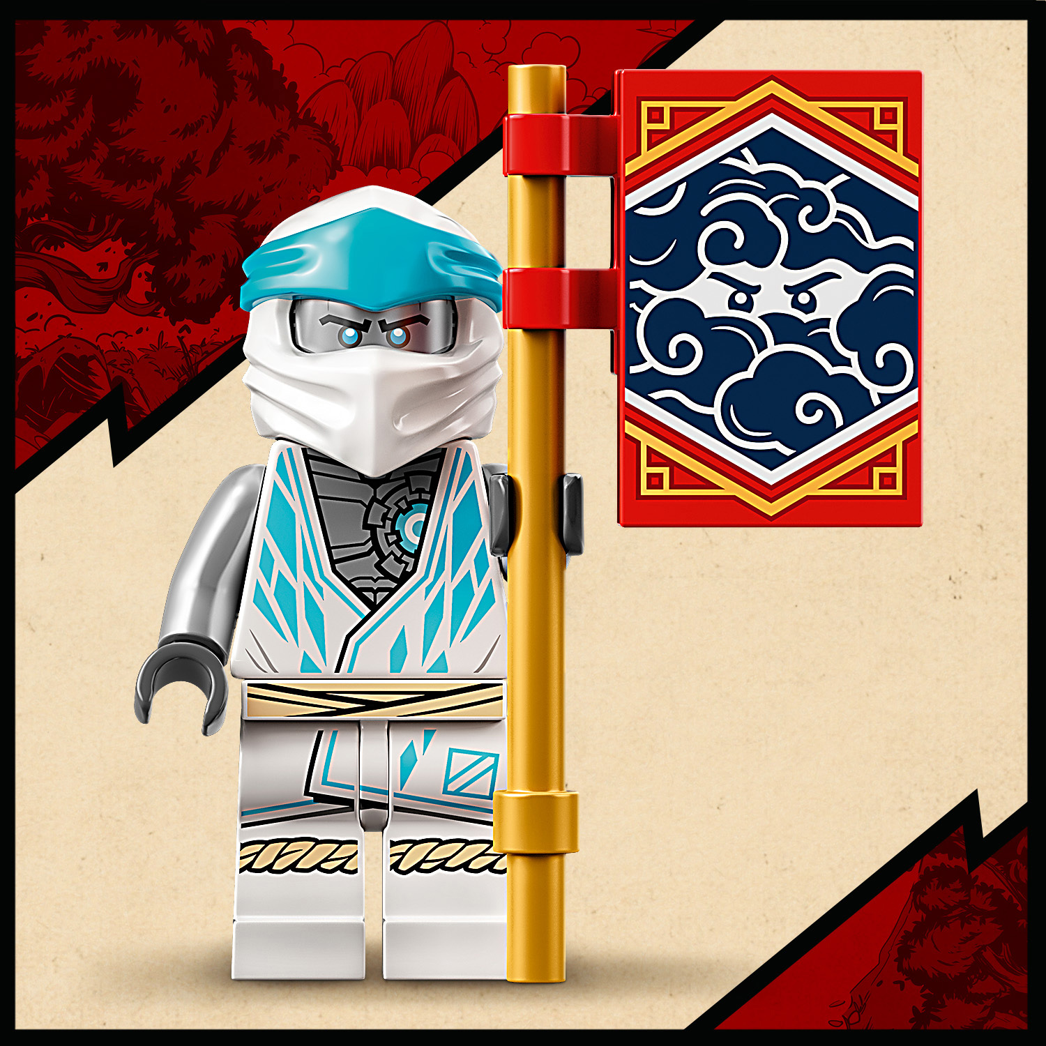 Конструктор LEGO NINJAGO Могучий робот ЭВО Зейна 95 дет. - фото 5
