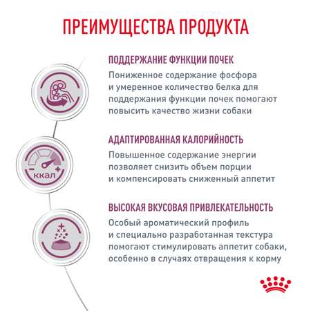 Корм для собак ROYAL CANIN Renal при почечной недостаточности 2кг