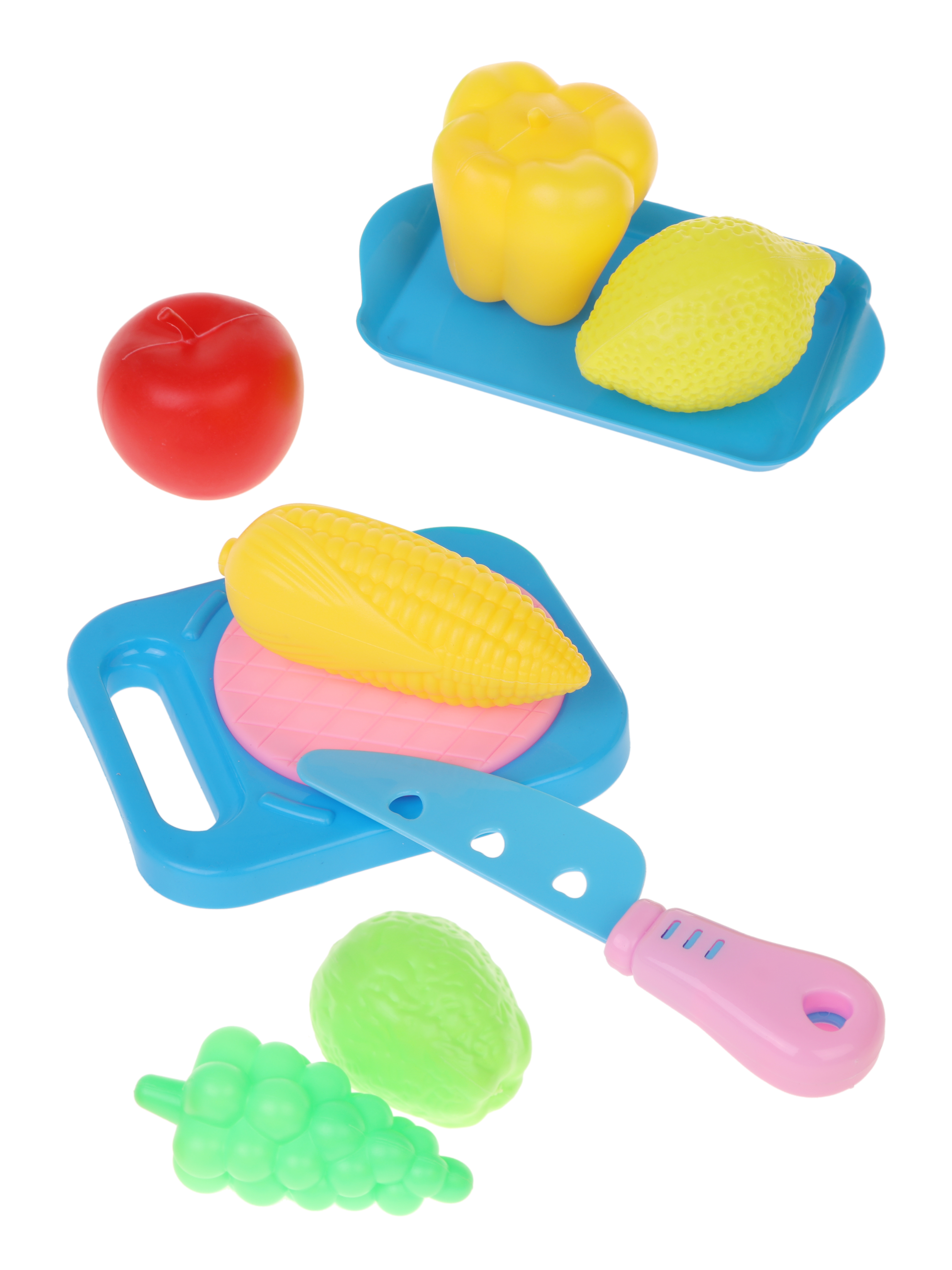 Игровой набор Наша Игрушка продукты, прилавок, касса, тележки и корзинки - фото 1