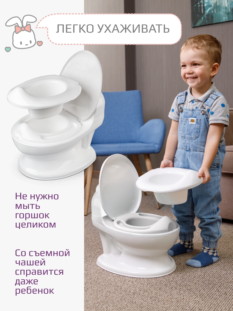 Горшок KidWick Панда музыкальный белый - фото 5