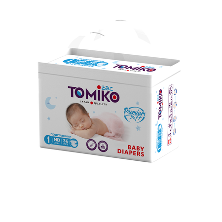 Подгузники Tomiko NB (2-5 кг) 36 шт.