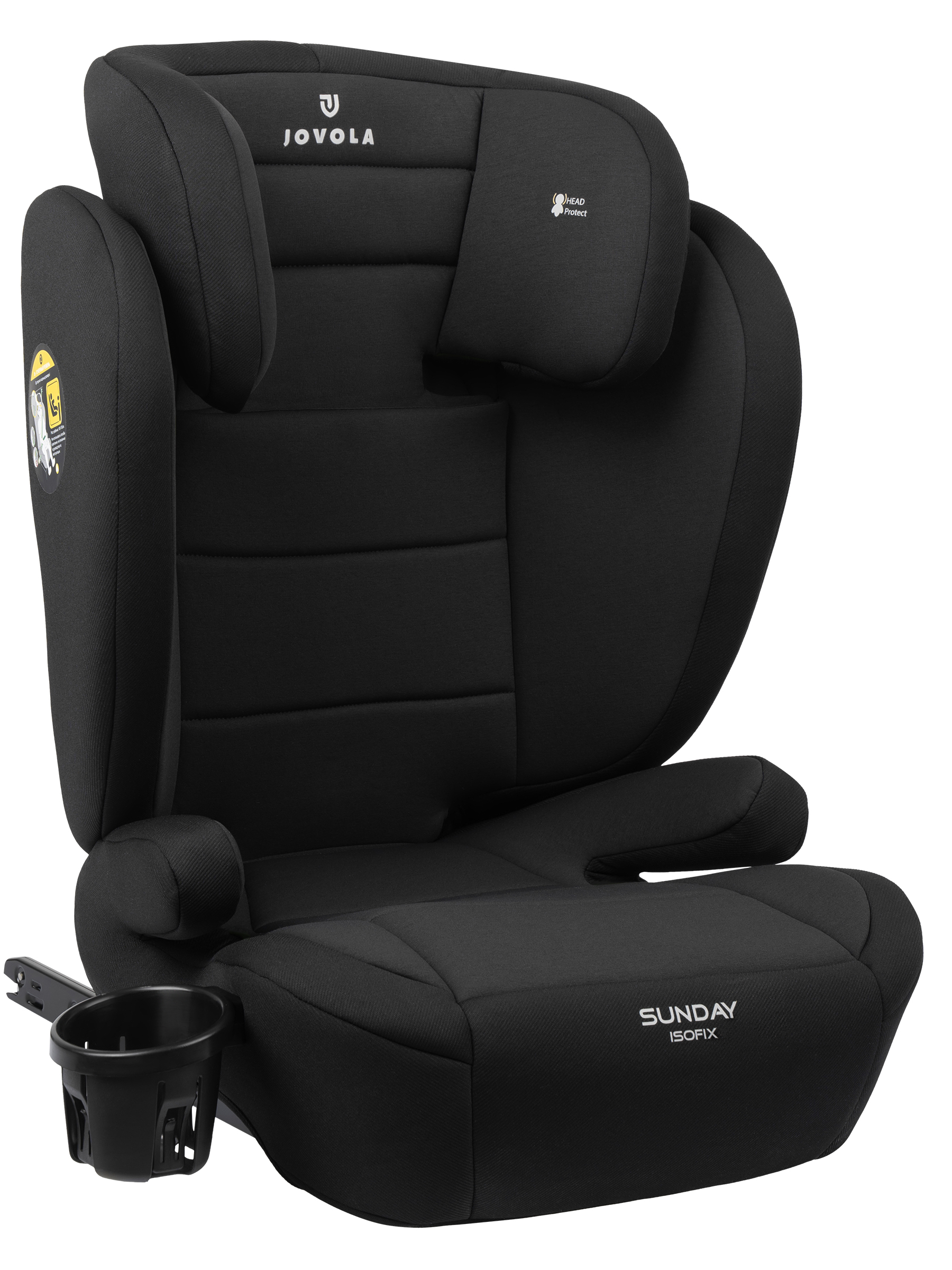 Автокресло JOVOLA Sunday Isofix 2/3 (15-36 кг) черный - фото 14