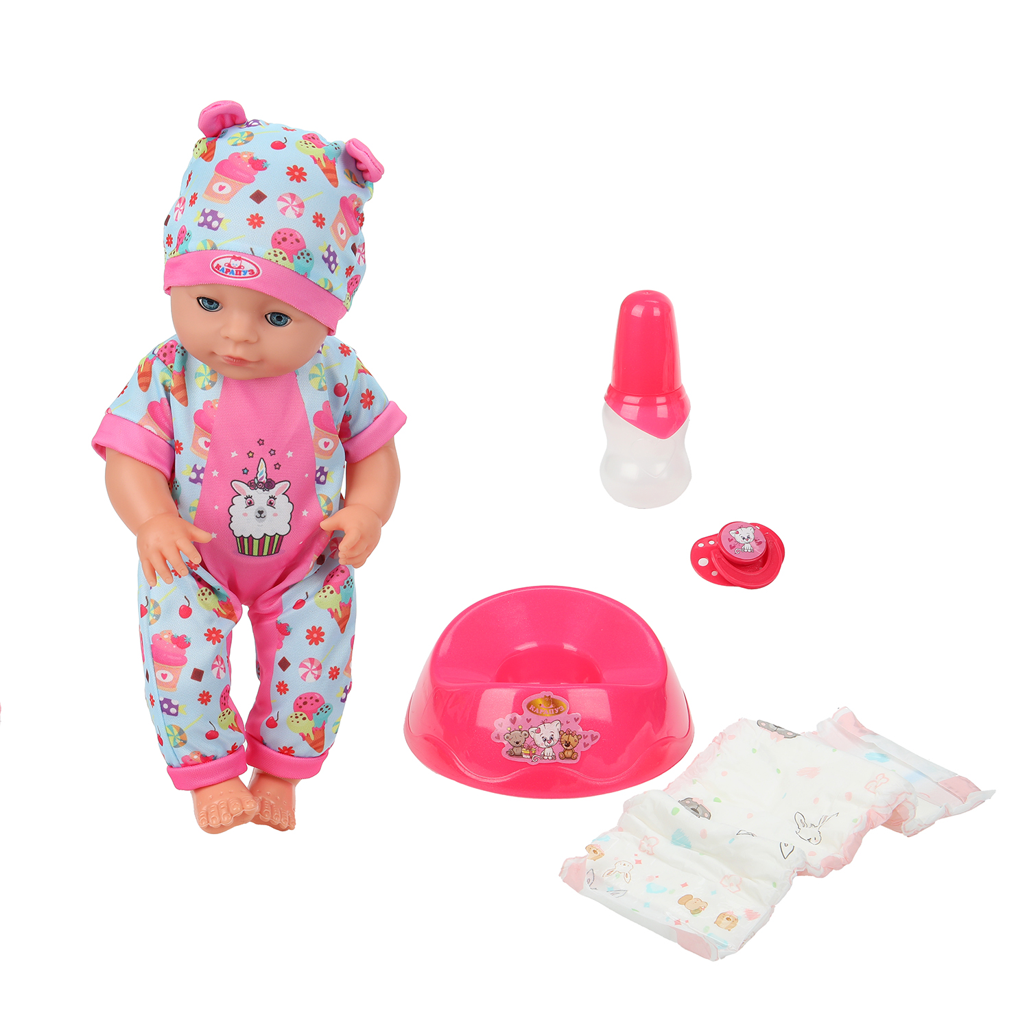 Кукла пупс Карапуз высота 40 см 400011 - фото 2