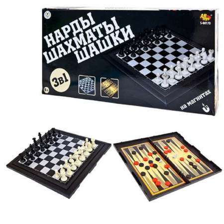 Настольная игра Abtoys Шахматы Шашки Нарды
