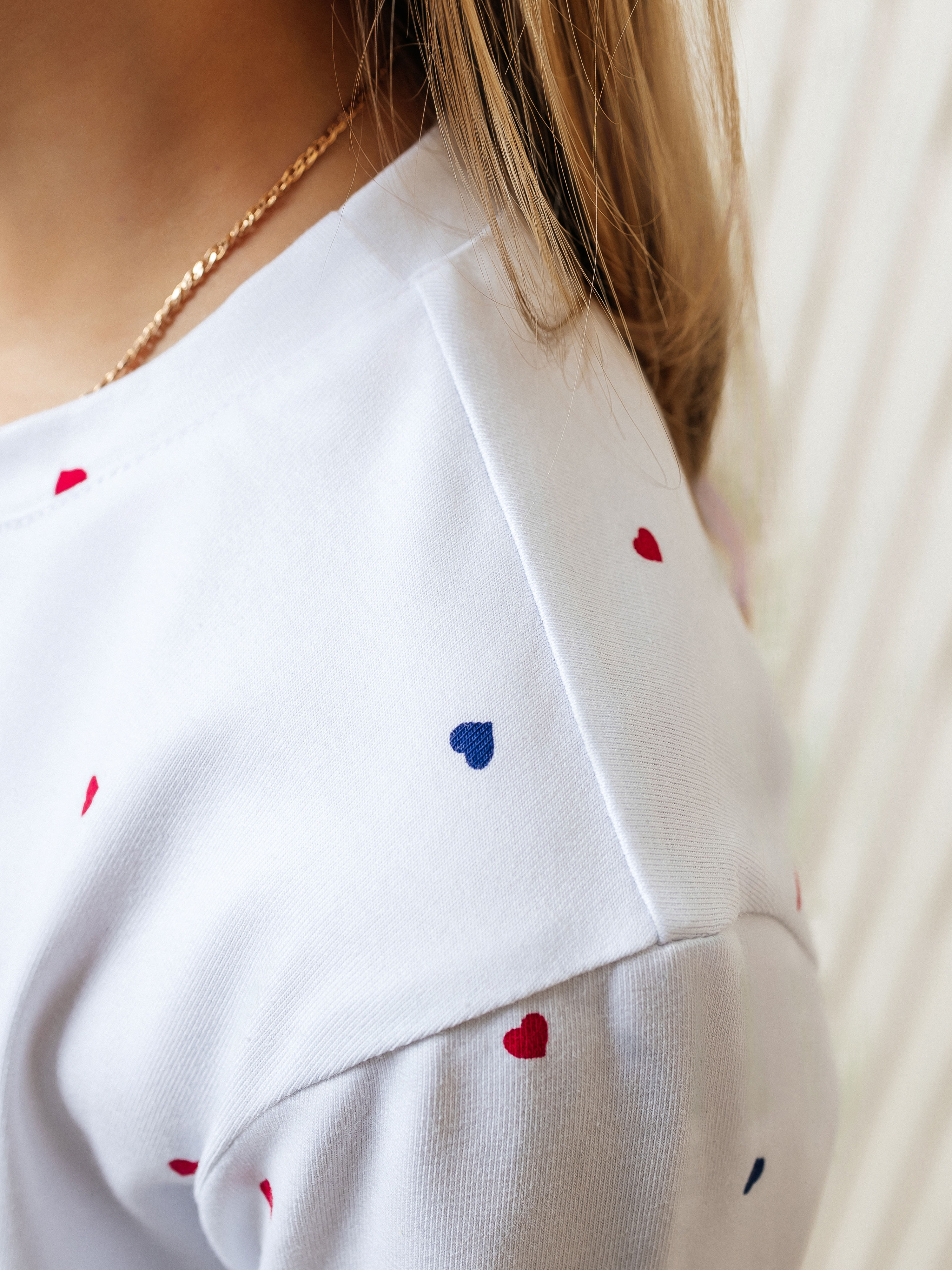 Водолазка Селтекс Ю_ДК1 белый/сердечки микс красный, синий - фото 7