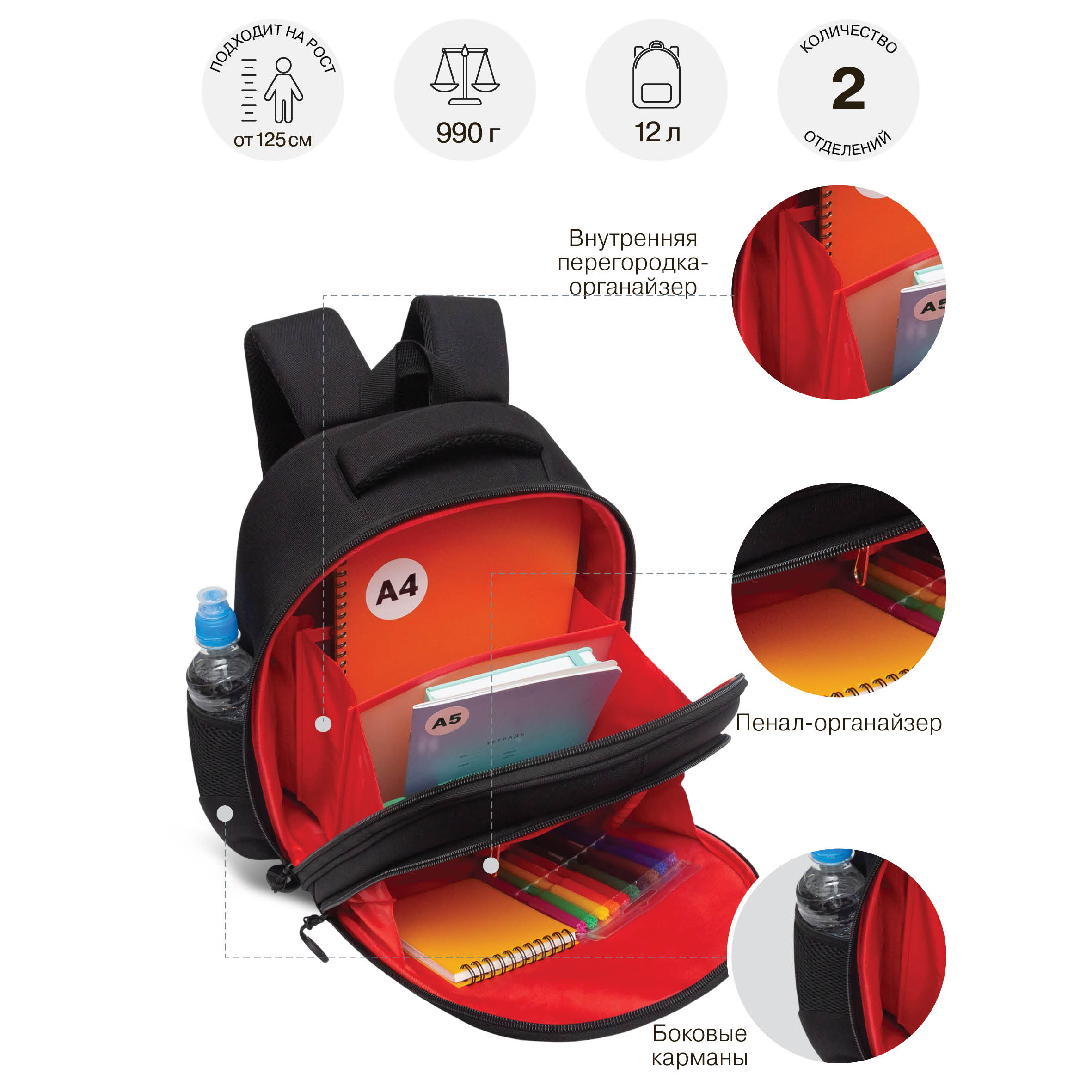 Ранец Grizzly Динозавры - фото 9