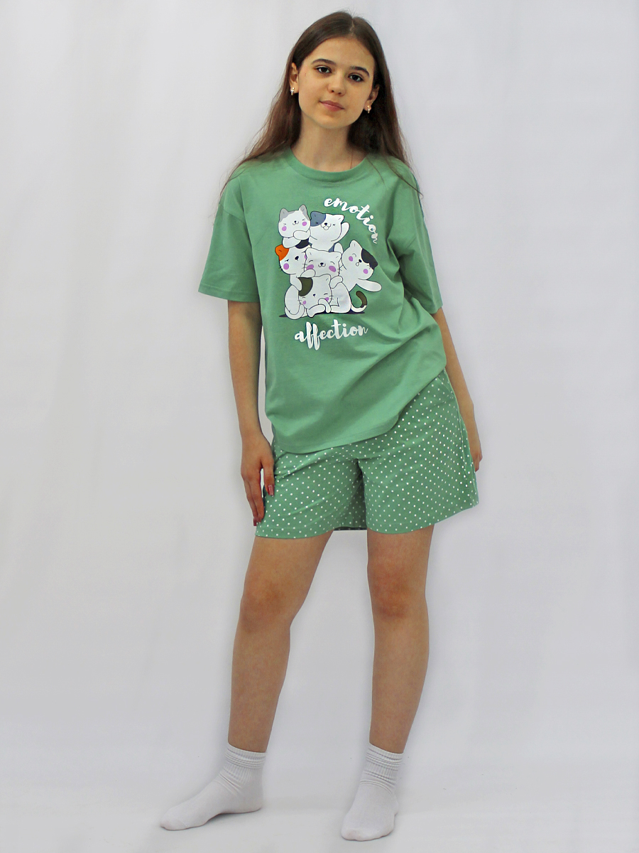 Костюм STELLA MODA 24203 оливковый - фото 2
