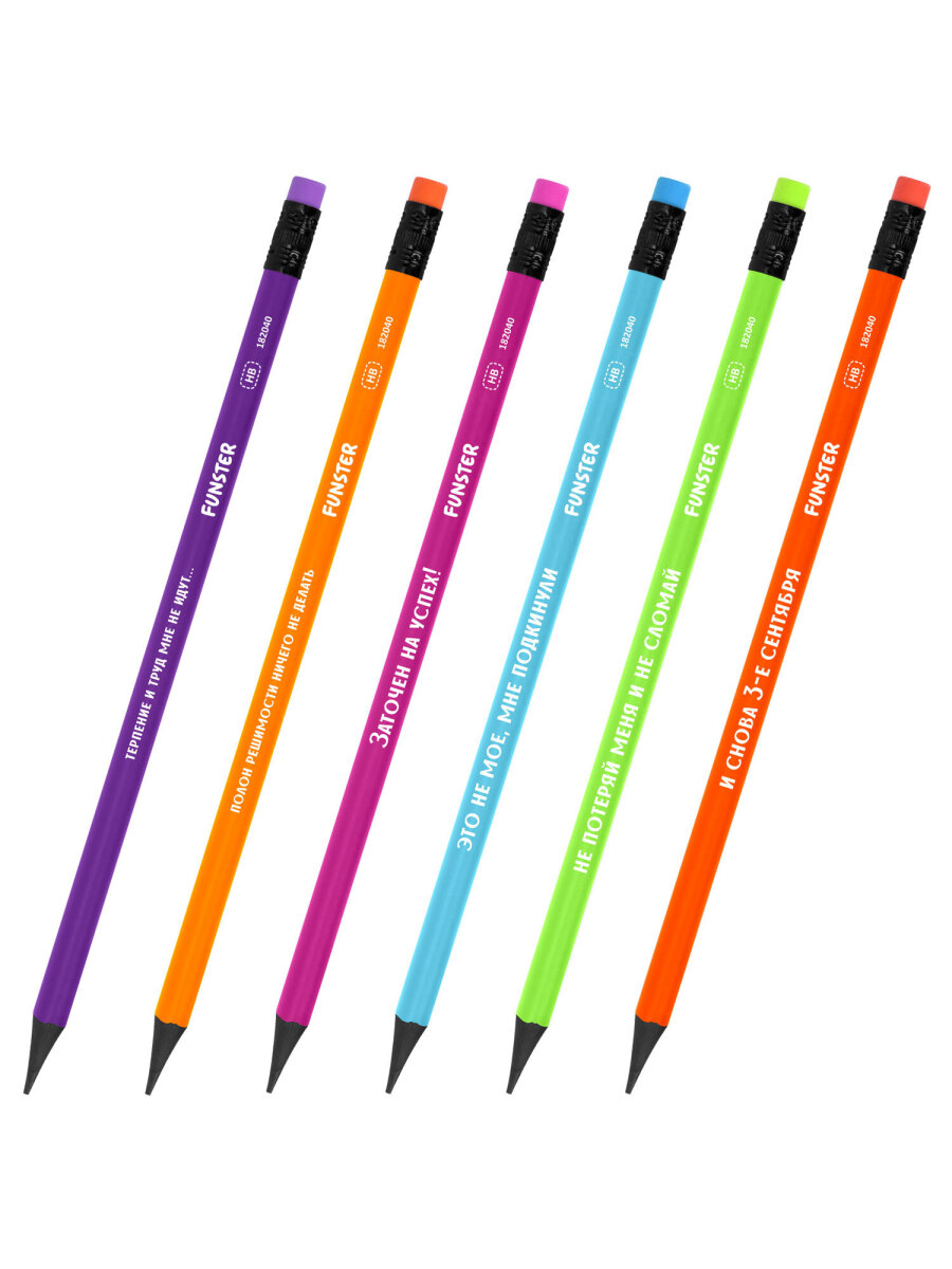 Карандаши чернографитные Funster 6 шт. - фото 4