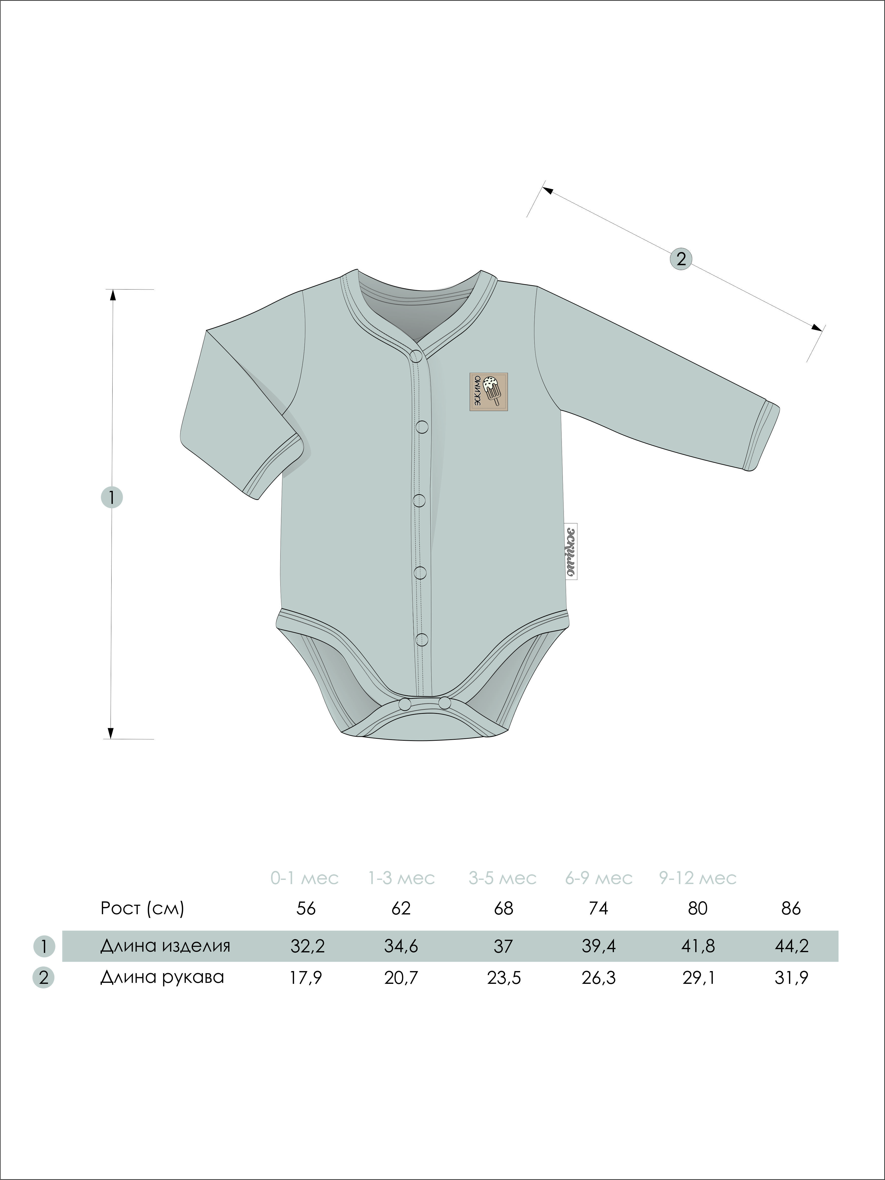 Боди 2 шт Эскимо 68-7213 - фото 4