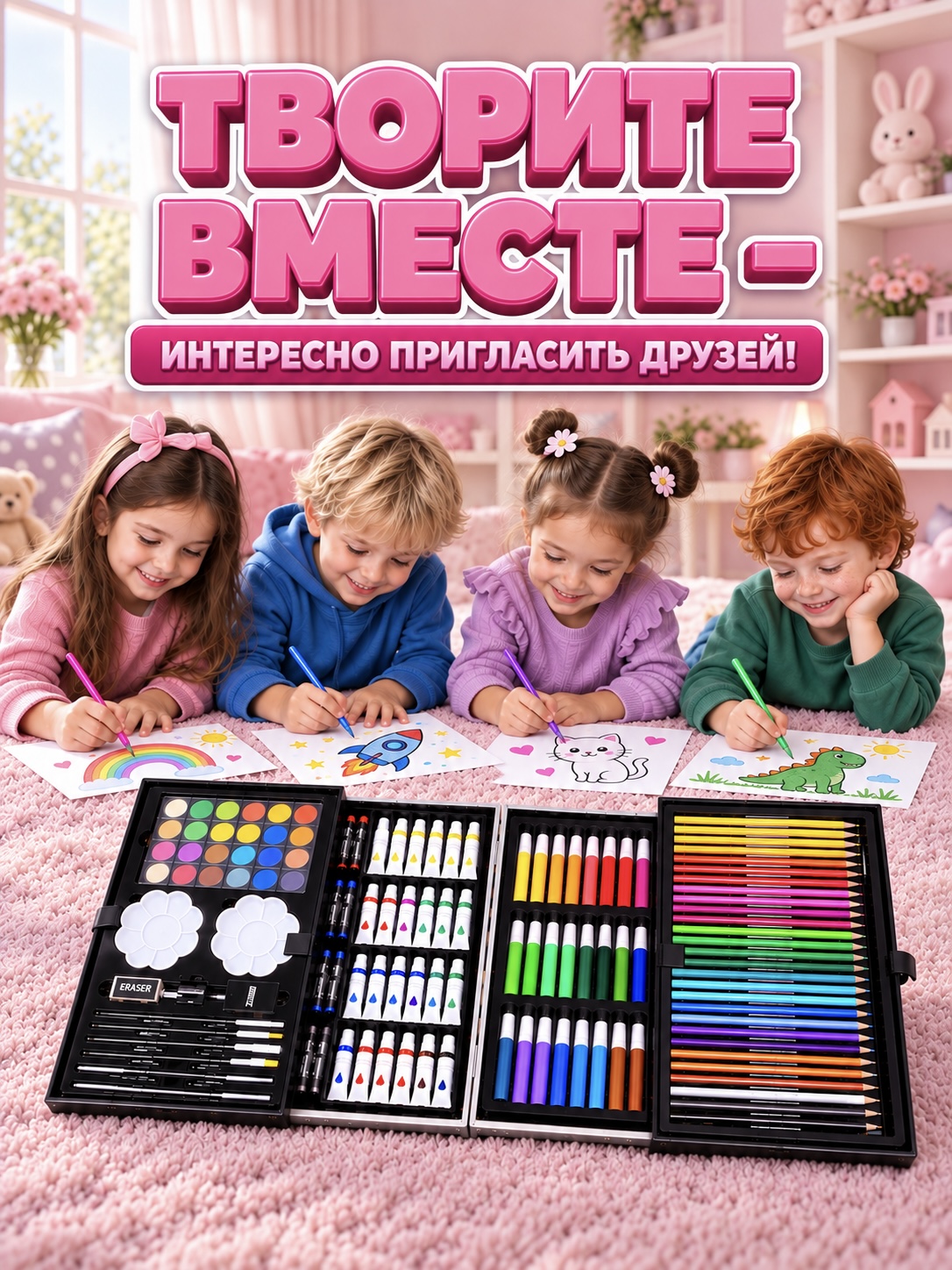 Набор для рисования LABI Девочка принцесса 147 шт. - фото 10