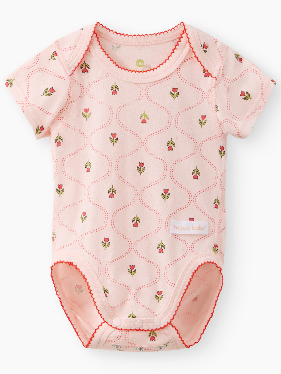 Боди 2 шт Happy Baby 90154-0_white-pink - фото 16
