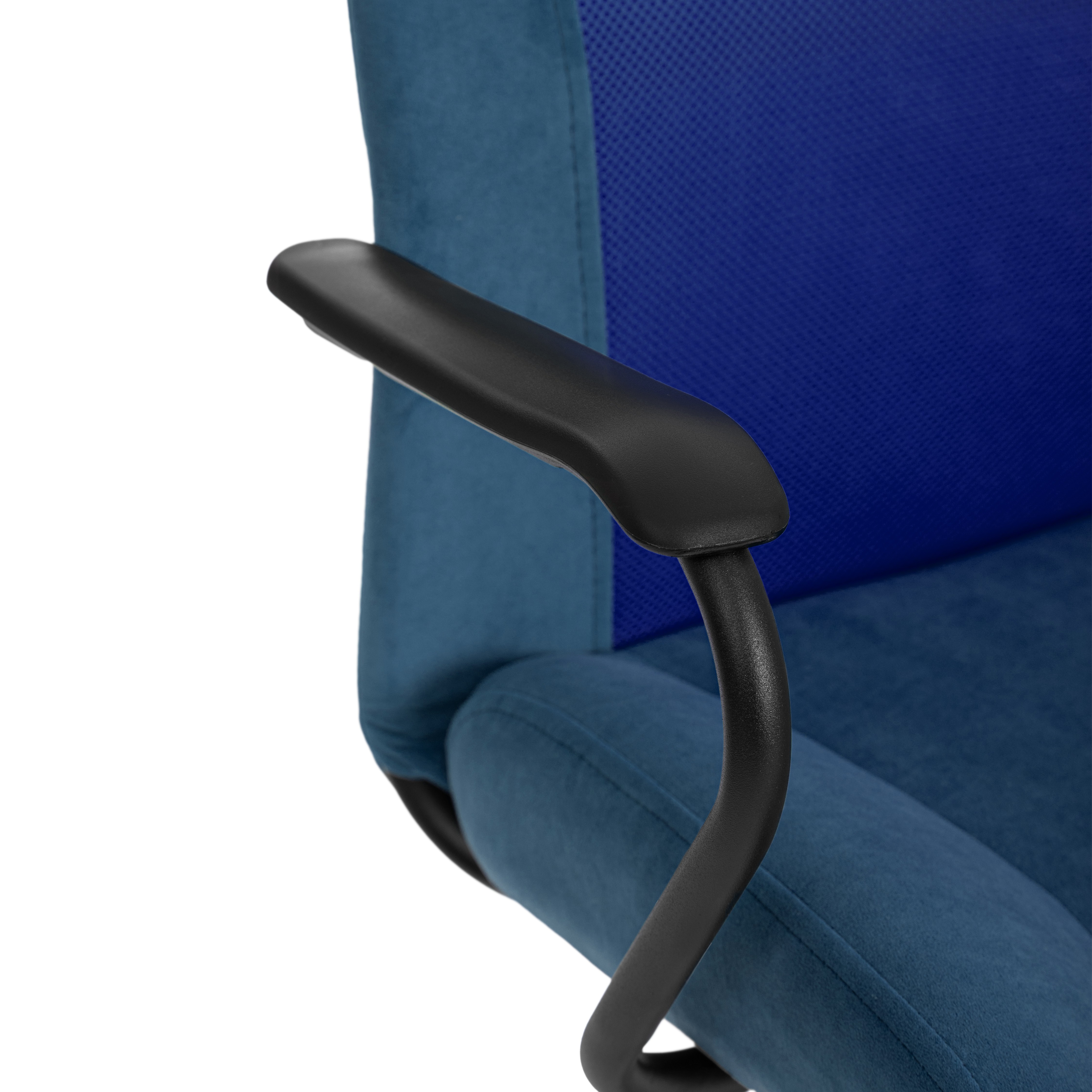 Компьютерное кресло TETCHAIR Стафф велюр сетка синий - фото 7