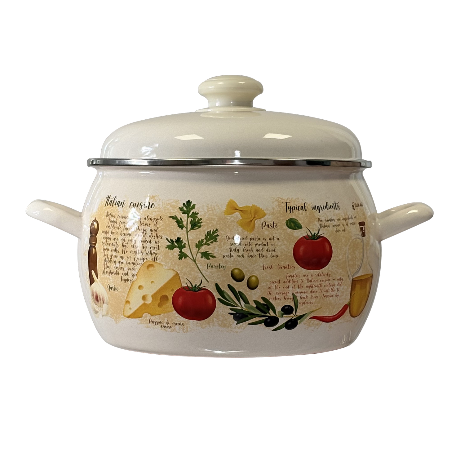 Кастрюля Лысьвенские эмали Капрезе 5л - фото 1