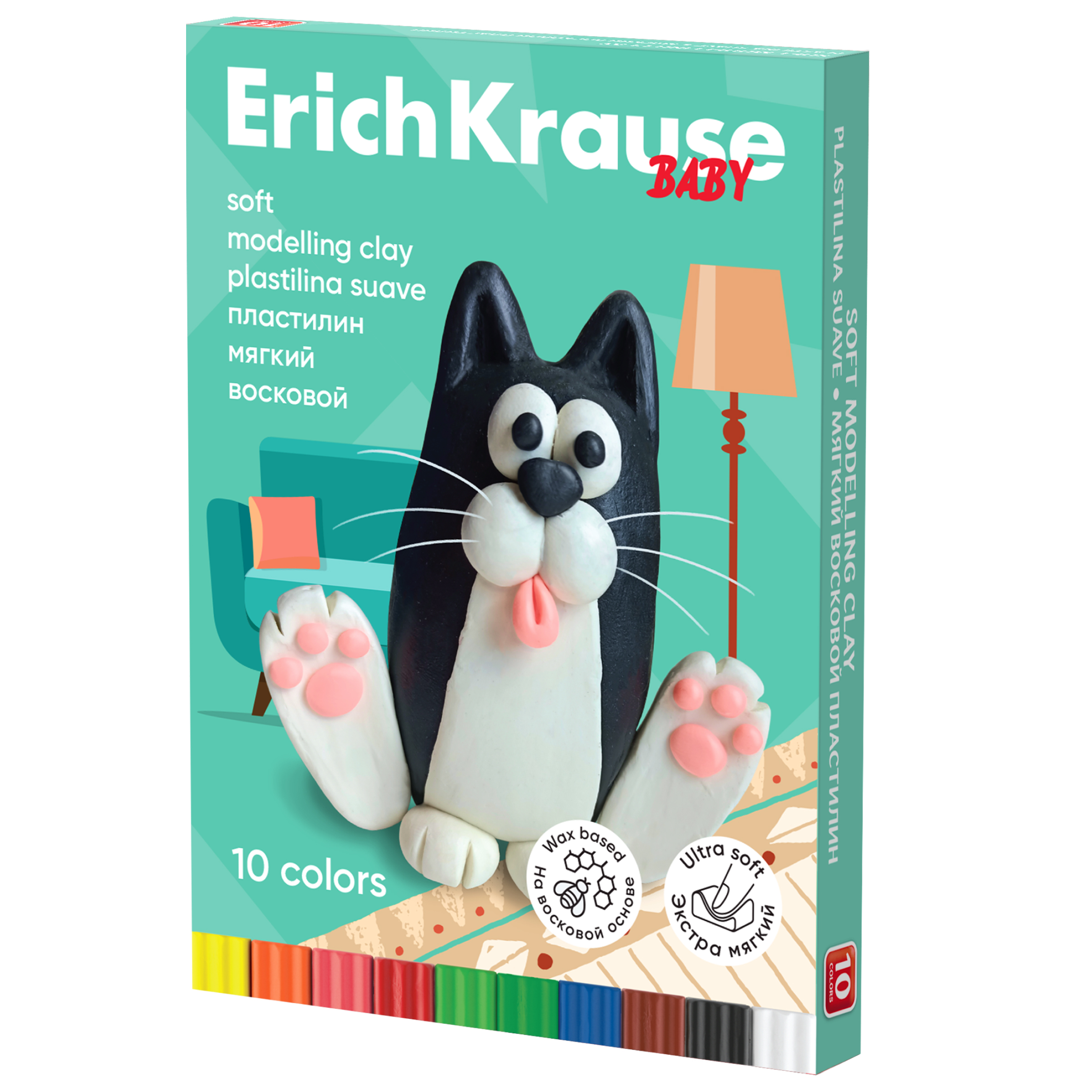 Пластилин ErichKrause 10 цв. - фото 3
