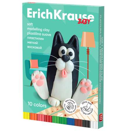 Пластилин ErichKrause 10 цв.