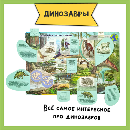 Детские книги с окошками БимБиМон набор энциклопедий про тело человека и динозавров