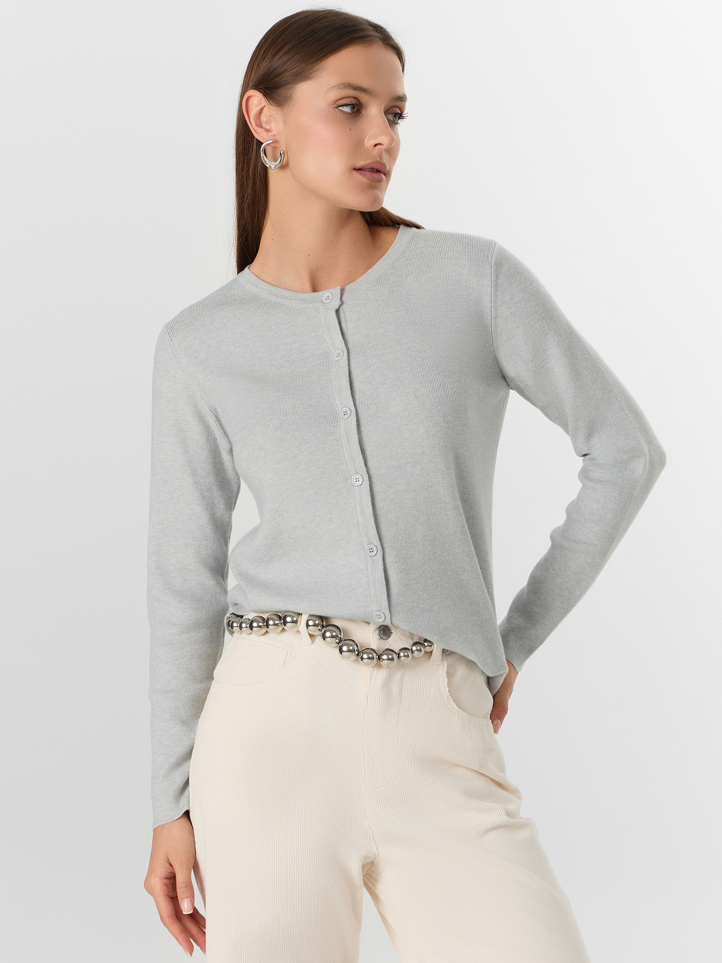 Лонгслив Mark Formelle (Марк Формэль) 122661/серый меланж - фото 5