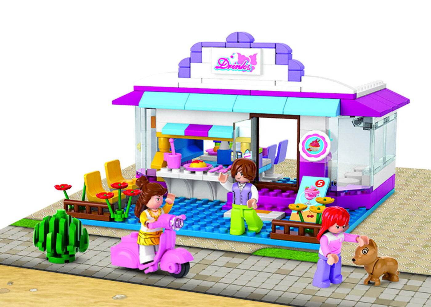 Конструктор SLUBAN Розовая мечта Кафе - фото 3