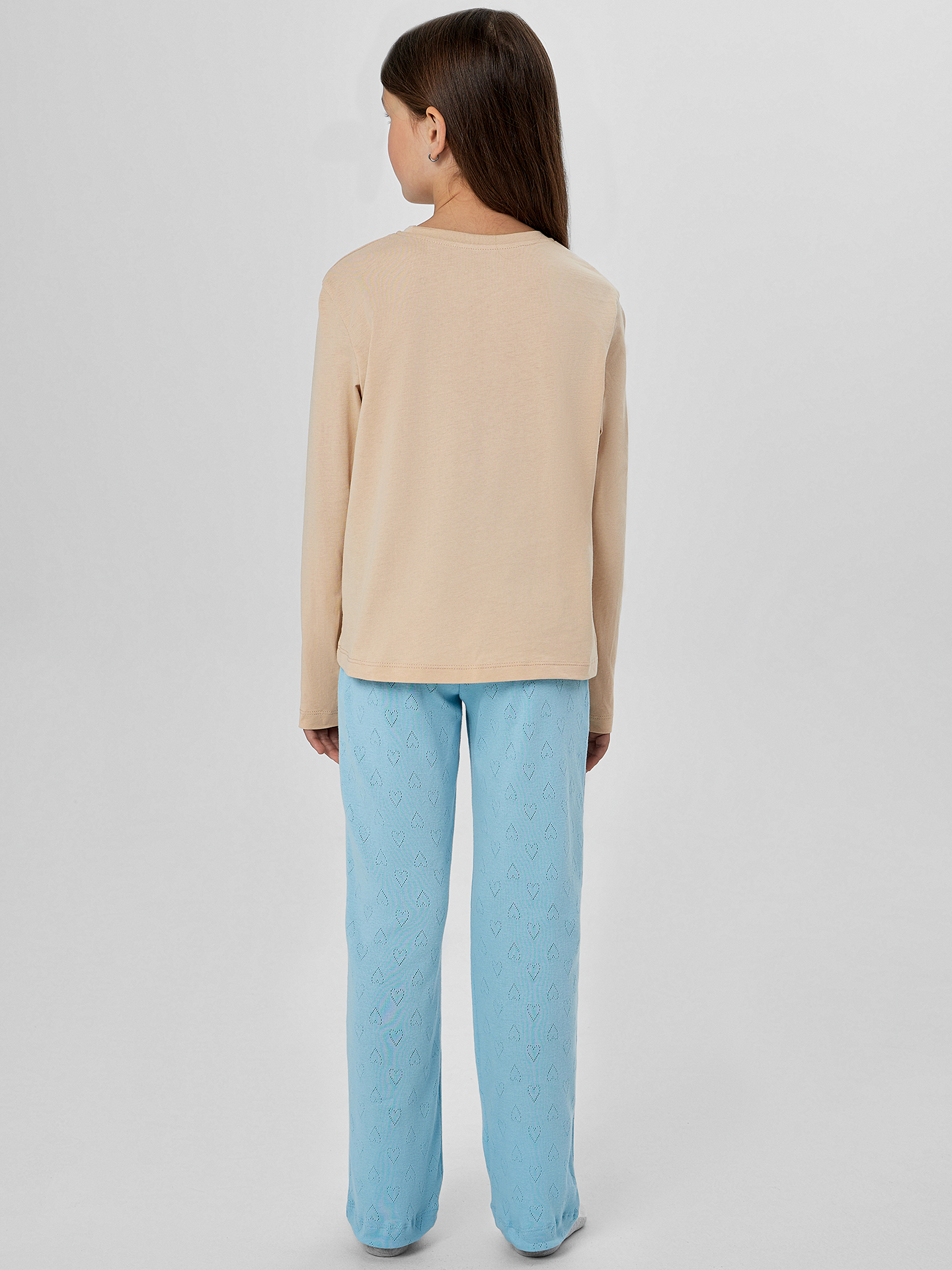 Пижама Mark Formelle (Марк Формэль) 567756/бежевый +сердечки на голубом - фото 2