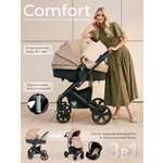 Коляска трансформер Sweet Baby Comfort 3в1 Black Beige бежевый